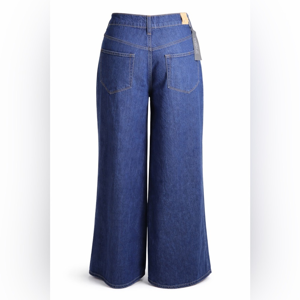 PAIGE Dark Blue Flare Jeans - Picture 3 of 15